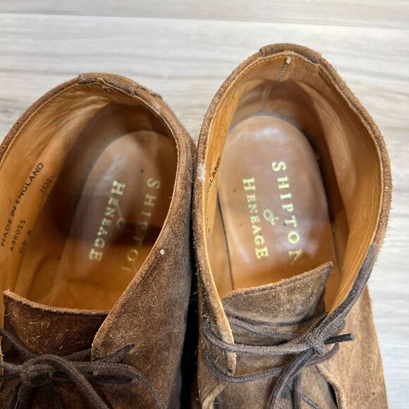 Shipton & Heneage Men's Joel Brown Suede Chukka Boots Size 9 Made in England - Picture 7 of 11